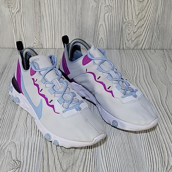 Nike Women's React Element 55 'Psychic Blue' Size 9.5 - Picture 8 of 15